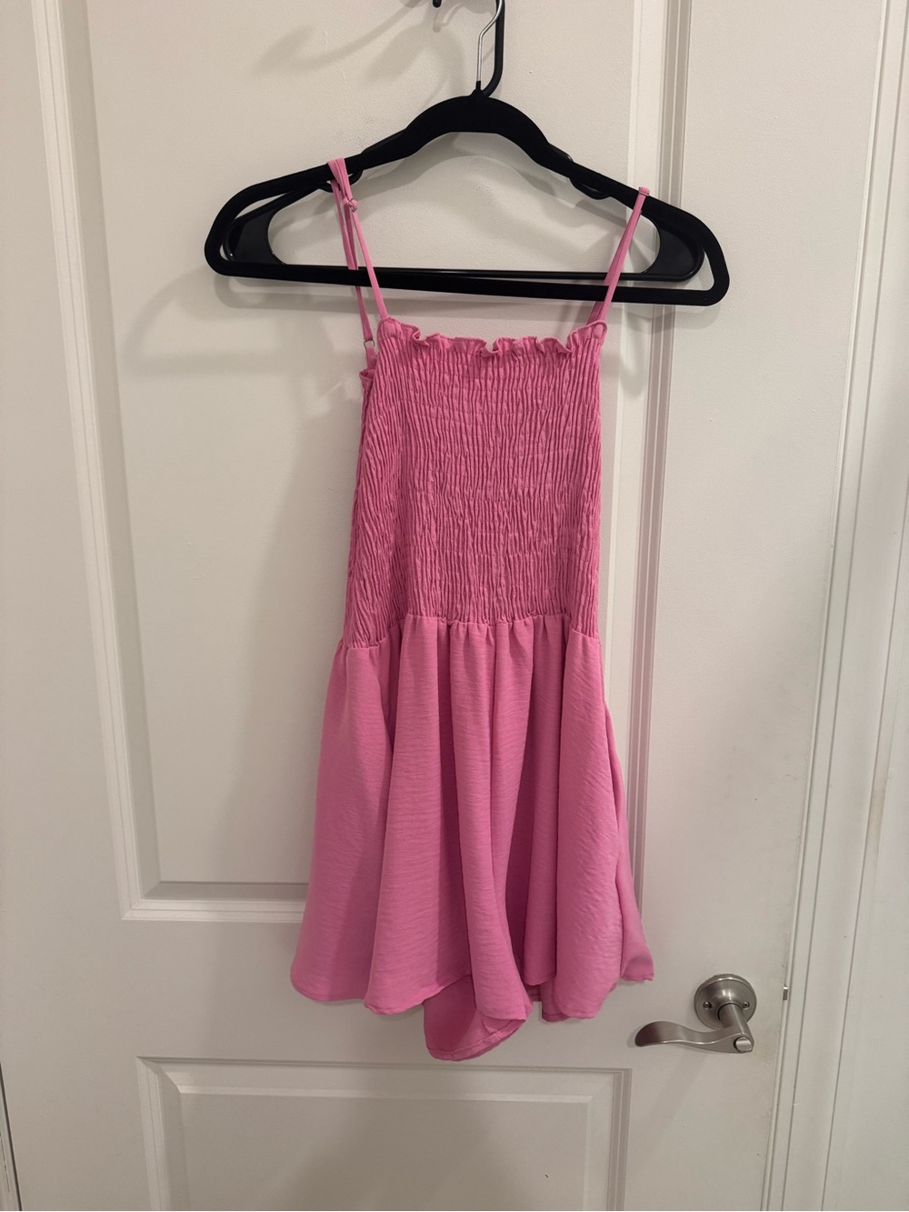 Timing Pink Smocked Spaghetti Strap Sundress